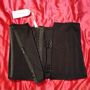Double Layer Zip Up Black Waist Shapewear Corset